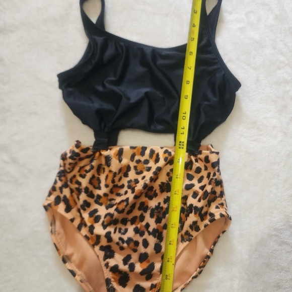 art class Black and Tan One Piece Swimsuit with Cutouts - Picture 4 of 8